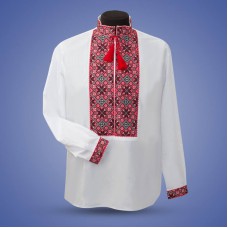 Embroidered shirt "Classic" red&black